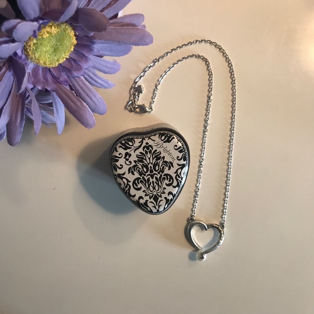 Brighton heart silver necklace with pearl
